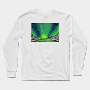 The Green Northern Lights. Artwork by Annalisa Amato Long Sleeve T-Shirt